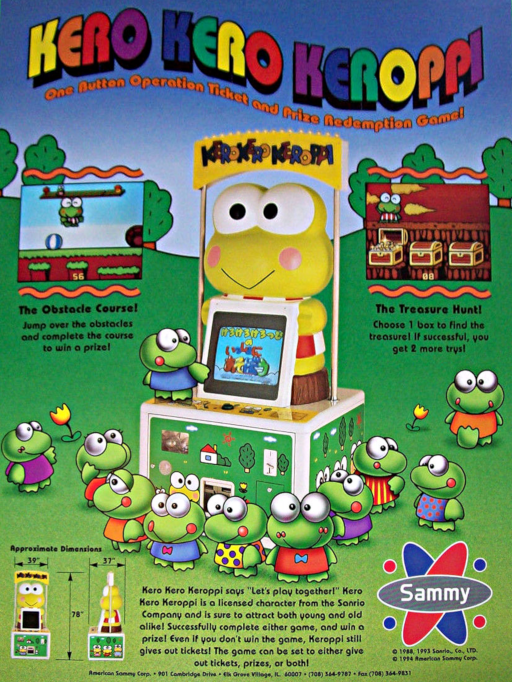 Kero Kero Keroppi's Let's Play Together (USA, Version 2.0) Arcade Game Cover